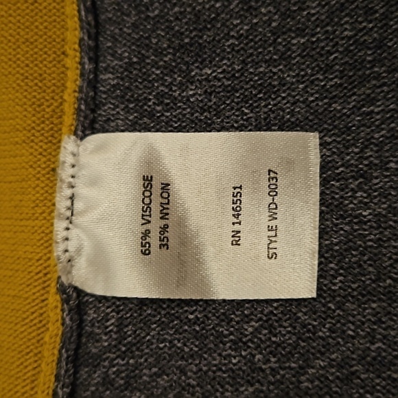 SABIE Chartreuse Gray Preppy Short Sleeve Sweater Bodycon Dress Medium - Picture 8 of 9